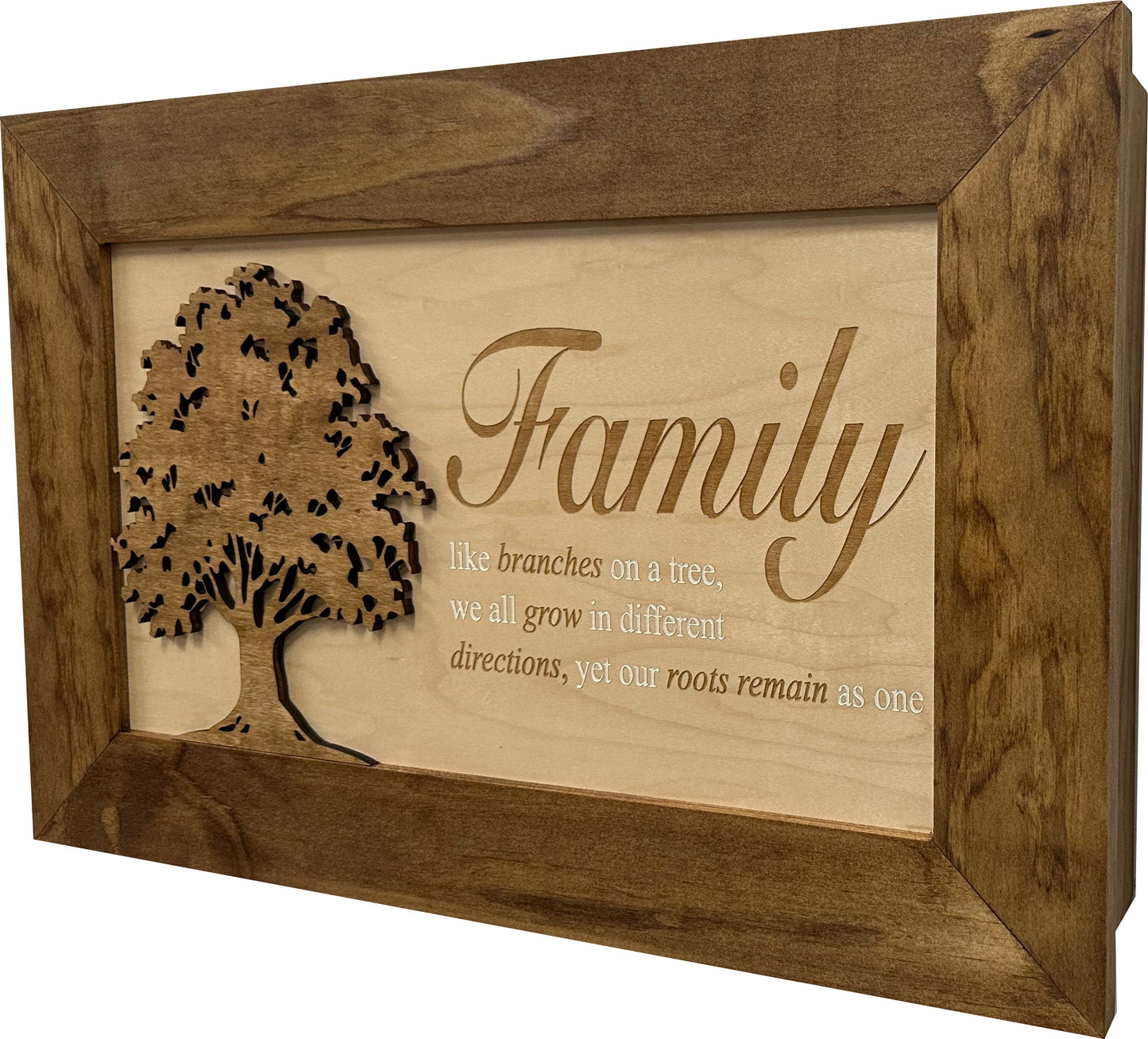 Bellewood Designs - Secured Gun Storage Cabinet with Family Branches (Early American)