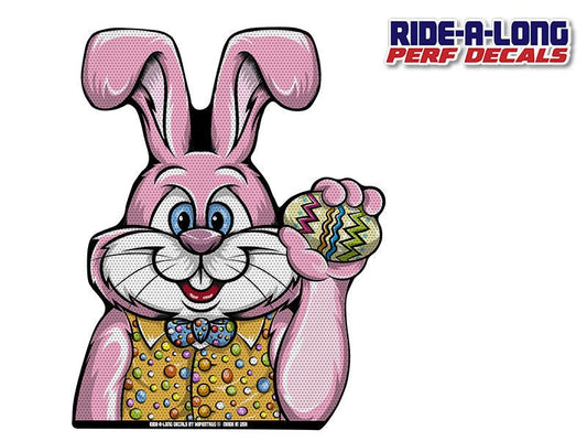 Easter Bunny *RIDE A LONG* Perforated Decal - Angler's Pro Tackle & Outdoors
