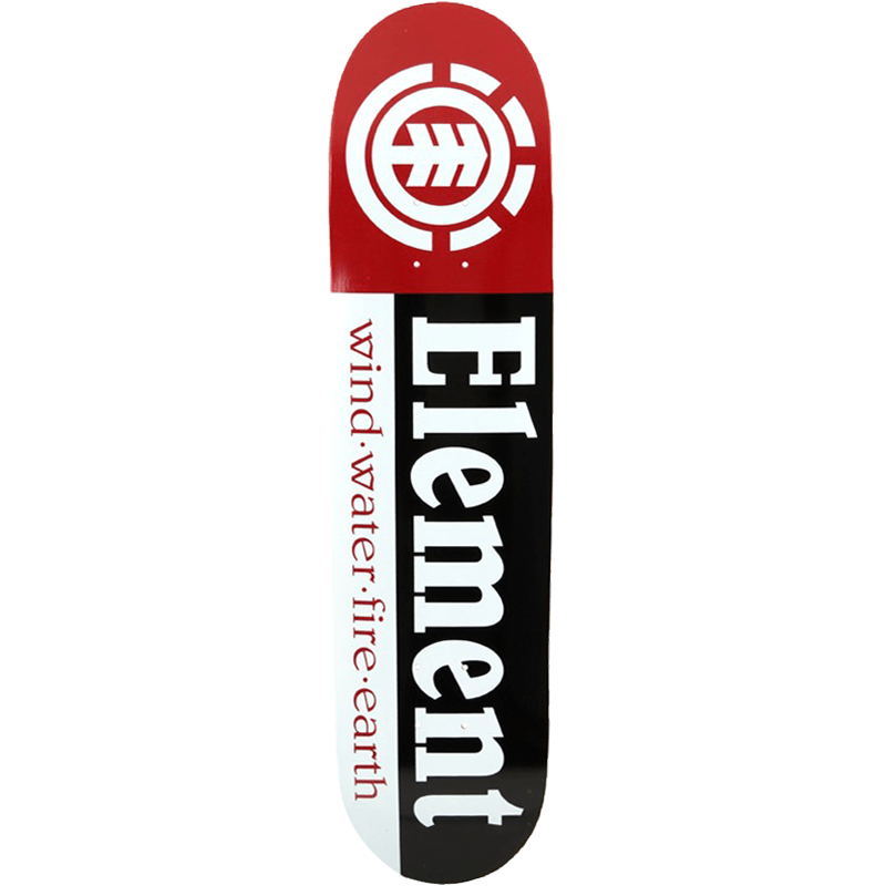Element Section Skateboard Deck - 8.0″ Black/White/Red - Angler's Pro Tackle & Outdoors