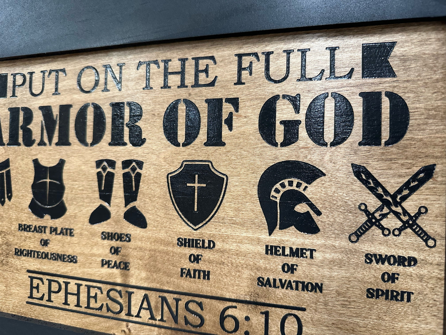 Bellewood Designs - Hidden Gun Cabinet Put On The Full Armor Of God