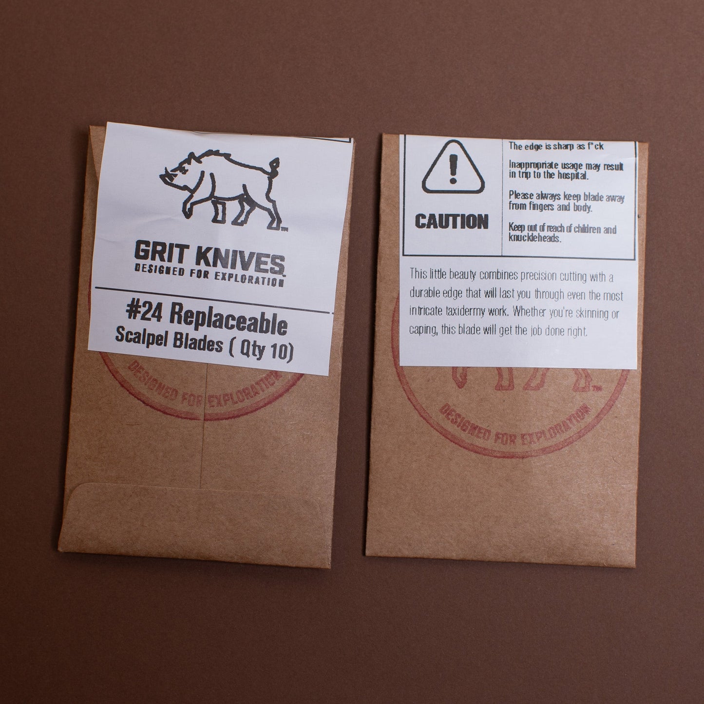 Grit Knives #24 Replaceable Scalpel Blades ( Qty 10)