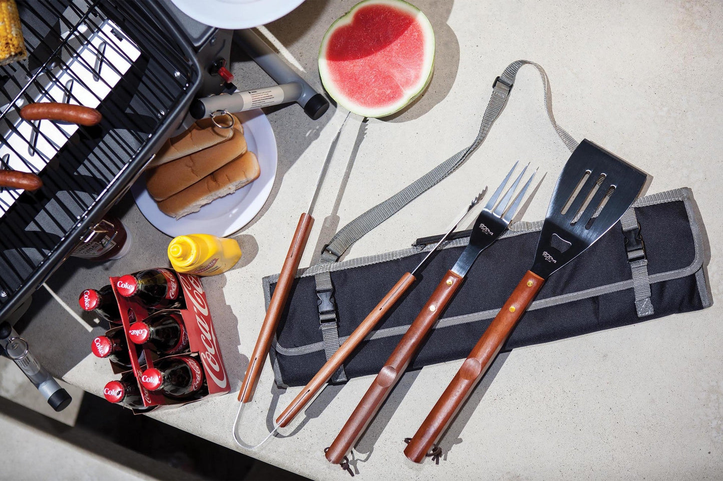 Picnic Time 3-Piece BBQ Tote & Grill Set