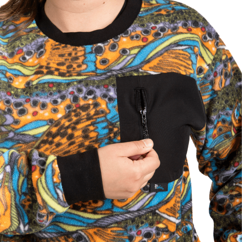 FisheWear Unbound Brown Fleece Crew Neck - Angler's Pro Tackle & Outdoors