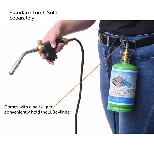 Flame King Flexible 5 FT Extension Hose For 1Lb Propane Tank Cylinder - Angler's Pro Tackle & Outdoors