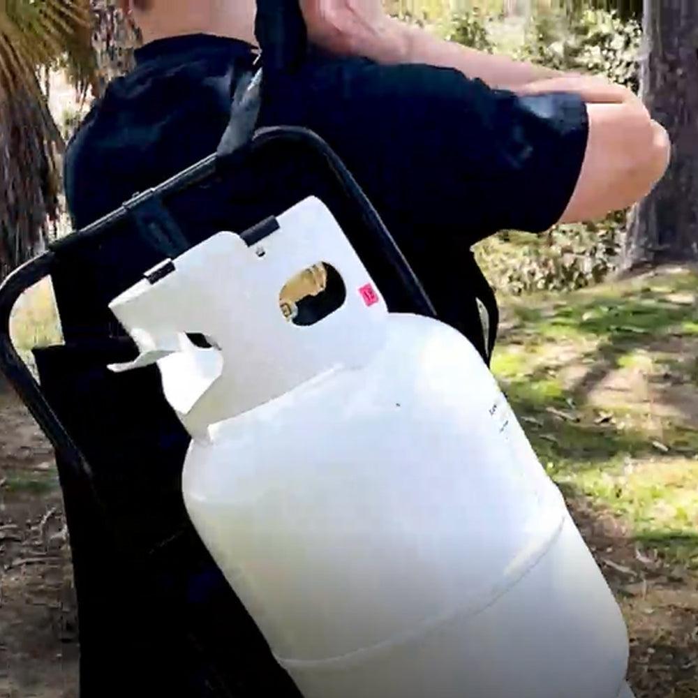 Flame King Metal Alice Frame Backpack Carrier for 10LB Propane Cylinder and Weed Torch