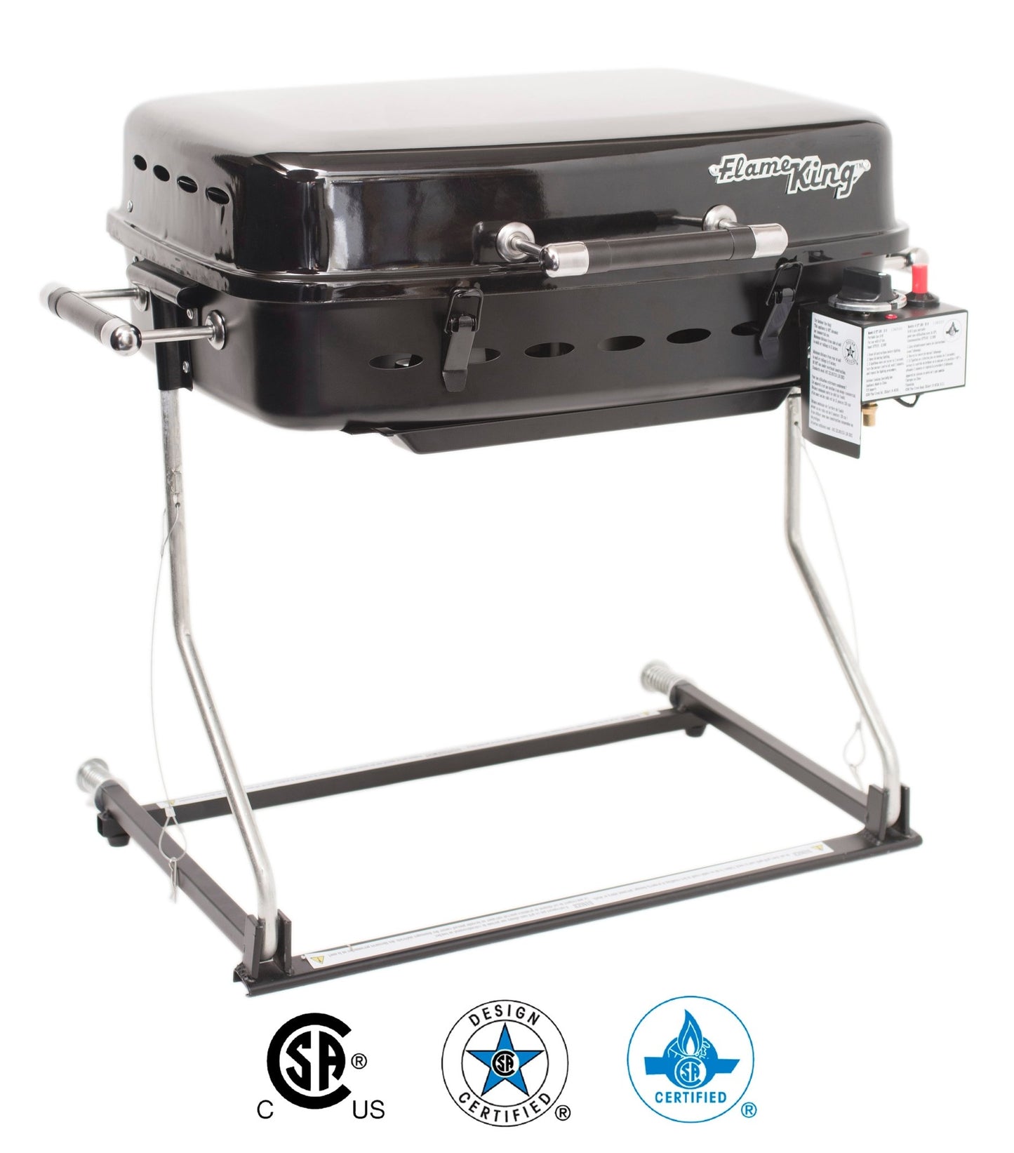 Flame King RV Trailer Mounted Grill BBQ with Carry Bag - Angler's Pro Tackle & Outdoors