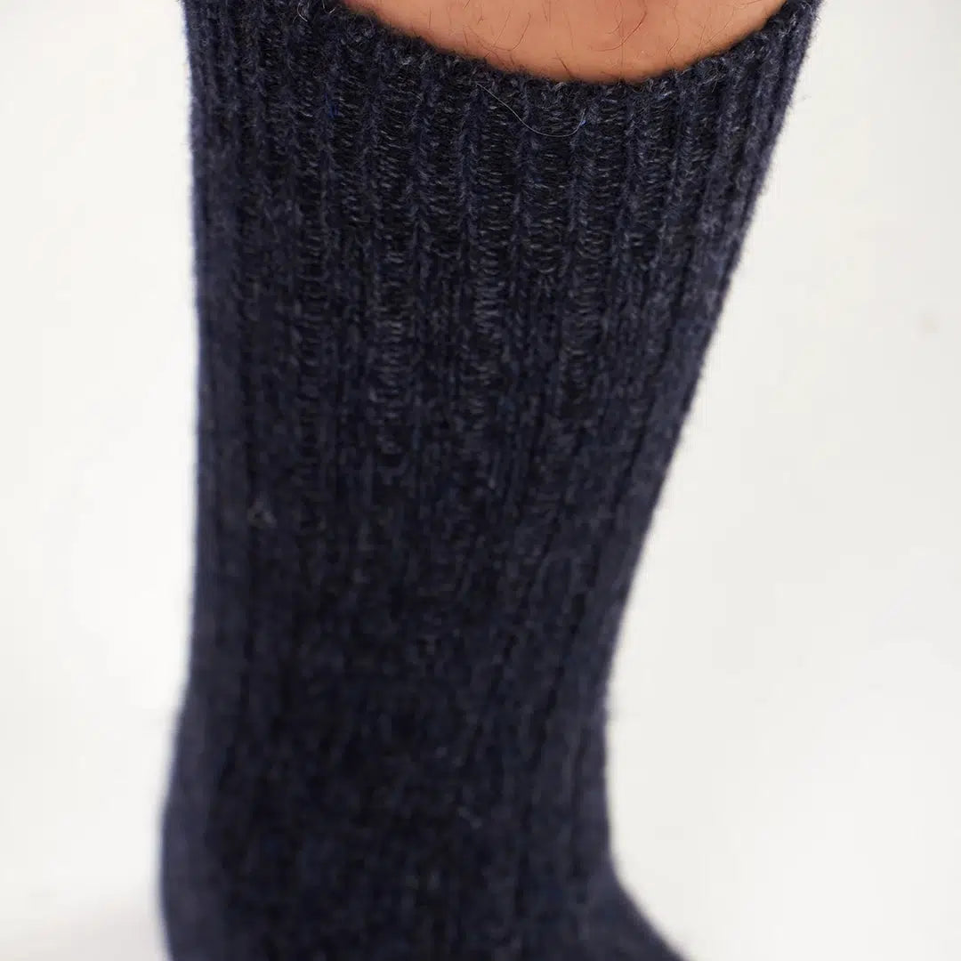 GoWith Men's Merino Wool Extra Thick Terry Sole Fuzzy Crew Socks - Multicolor