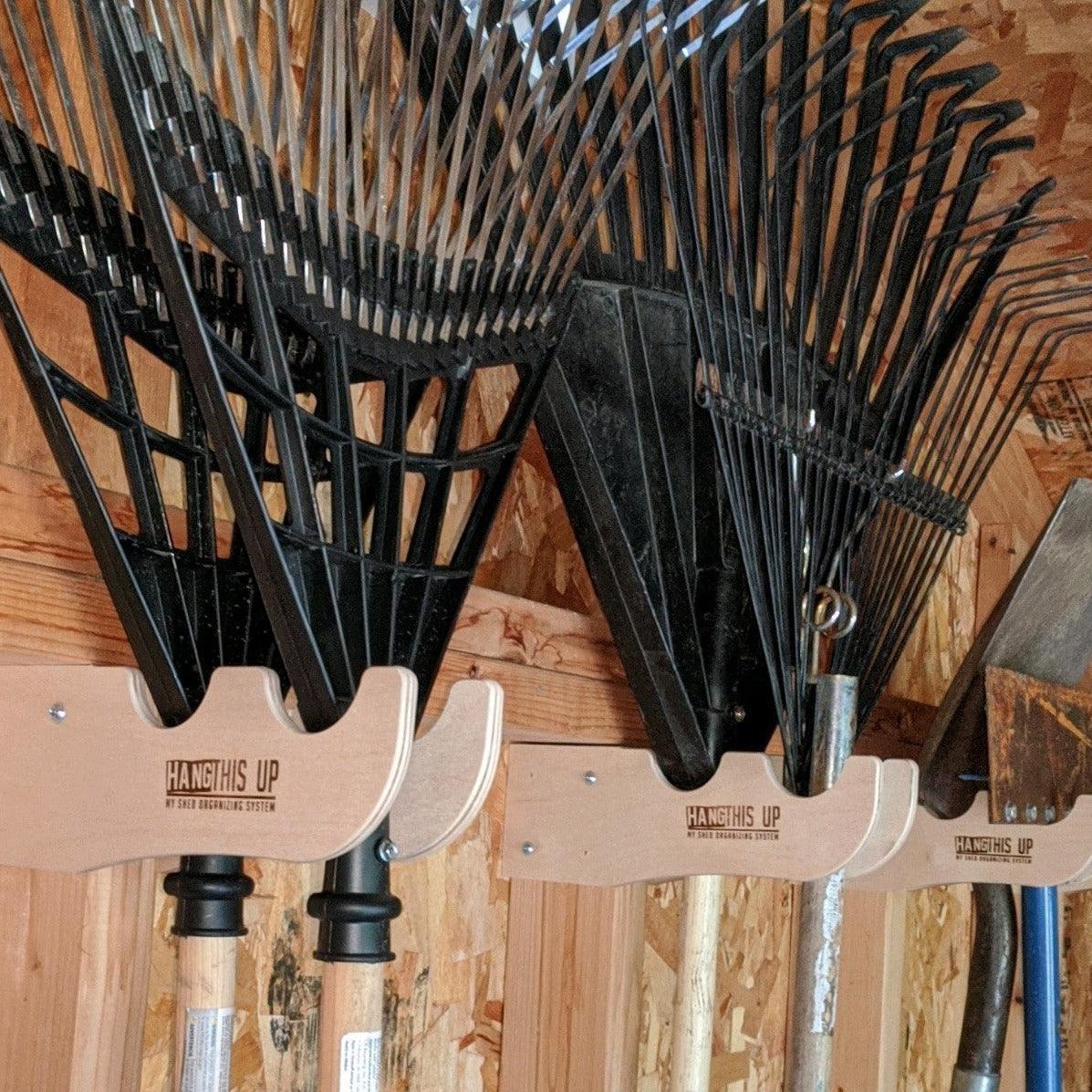 HangThis Up - Garden Yard Tool Organizer, Yard Tool Rack, Outdoor Shed Tool Organizer, Shed Tool Rack, Shed Organizer, Outdoor Storage, Yard Tool Storage Rack