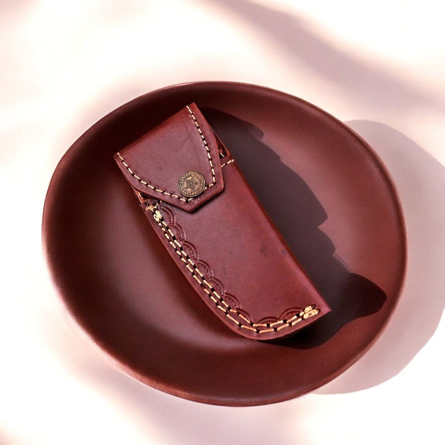 Handmade Damascus Steel Pocket Knife with Wood Handle - Angler's Pro Tackle & Outdoors