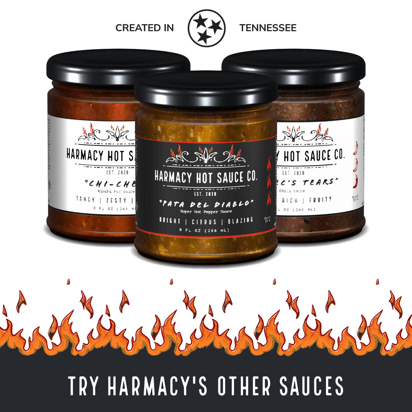 Harmacy Hot Sauce Co. Brimstone Rimshot - Extra Hot Tahini & Roasted Red Pepper Sauce (9oz) - Angler's Pro Tackle & Outdoors