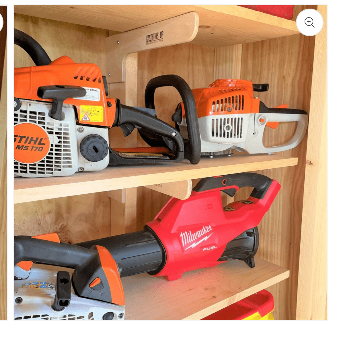 HangThis Up - Shed Shelf Bracket Kit - 10-12" (sold in pairs) Shed Organization System, Shed Organizer, Yard Tool Rack