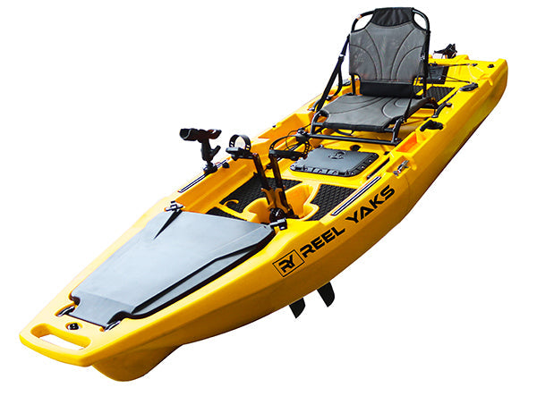 ReelYaks 9.8ft Rocket Fin Drive Modular Pedal Fishing Kayak | 400lbs Capacity | 2 Piece