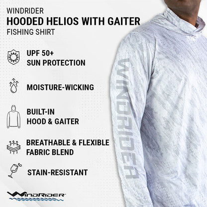 WindRider - 2 Pack Hooded Helios Fishing Shirts with Gaiter