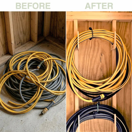 HangThis Up - Hose Organizer, Shed organization, Yard tool Storage Shed, garden tool