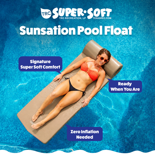 TRC Recreation Sunsation 70-Inch Foam Raft Lounger Pool Float, Bronze (2 Pack)