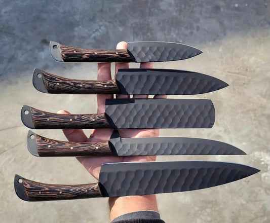 KBS Knives Custom Handmade D2 Forged Steel Kitchen Knives Set