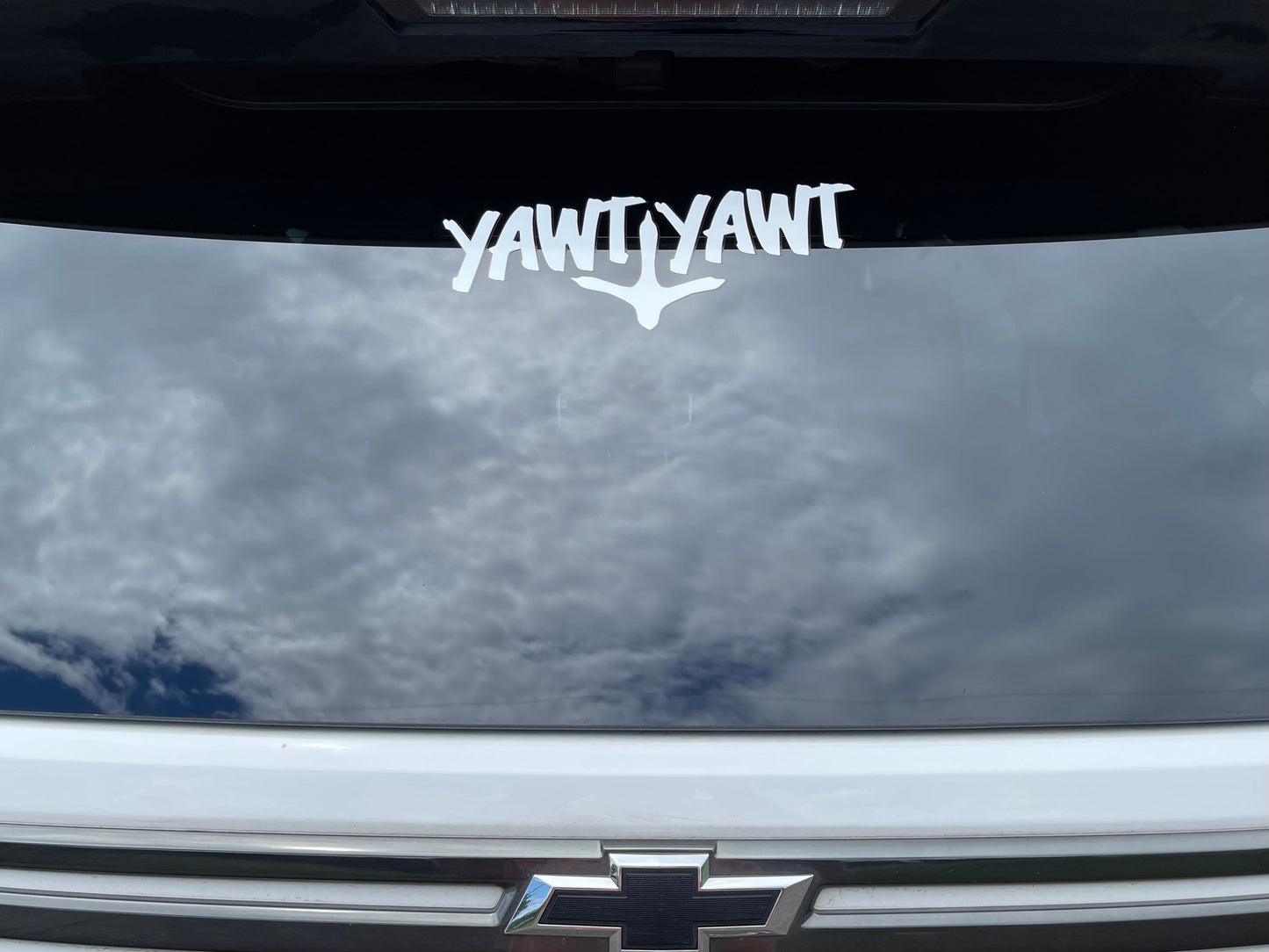 Houndstooth Yawt Yawt Large 4in x11in Decal