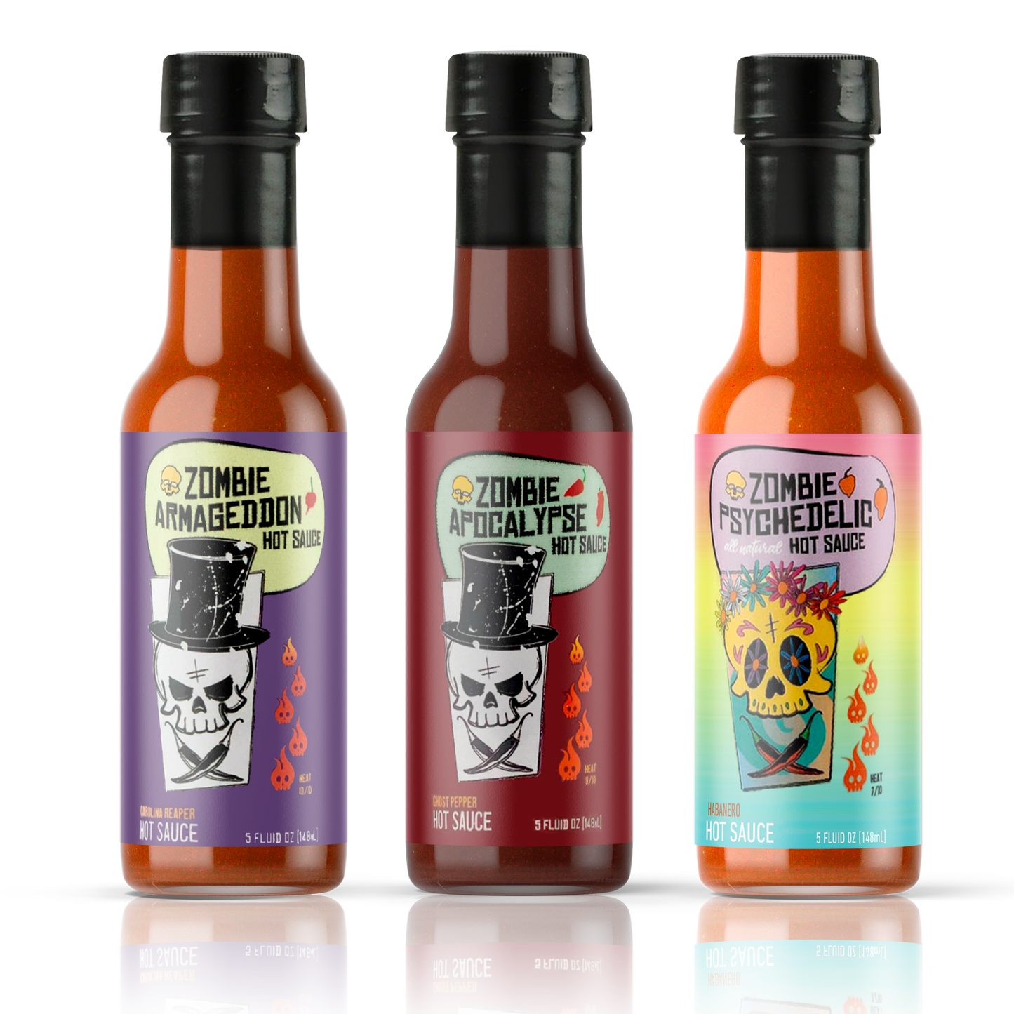 Savannah Sauce Zombie Hot Sauce Trio