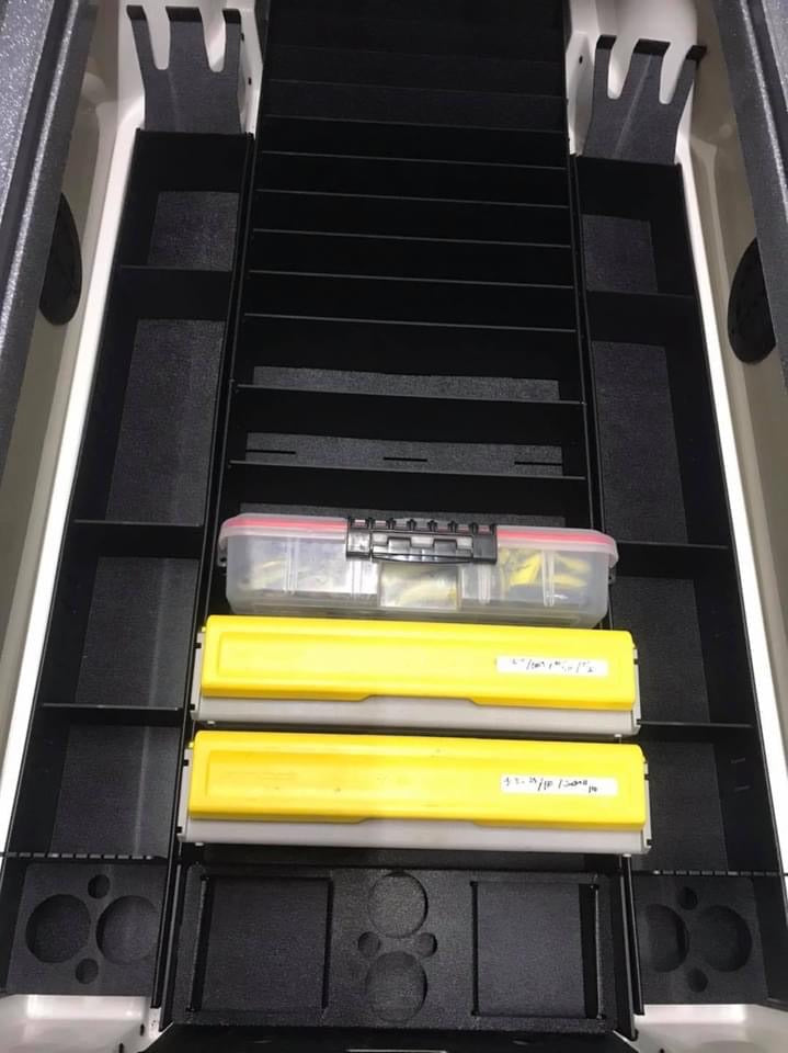 AMPD Marine NPDRANG0028 2015-2021 Ranger® Z521 C/L FRONT DECK CENTER COMPARTMENT TACKLE STORAGE TRAY SYSTEM