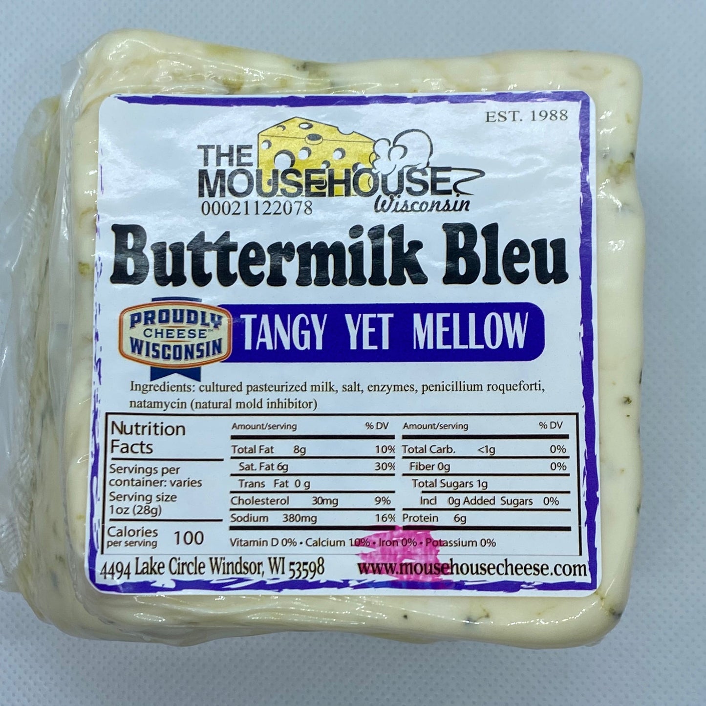 Mousehouse Cheesehaus Buttermilk Blue, 7oz