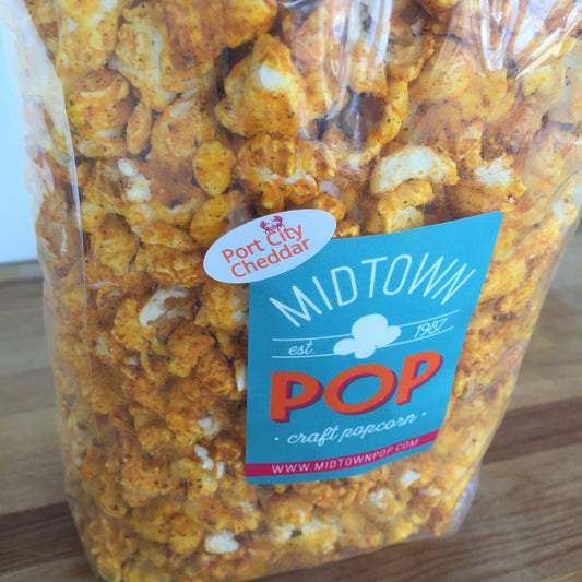 Midtown POP Port City Cheddar (with Old Bay) π¦ Gourmet Popcorn