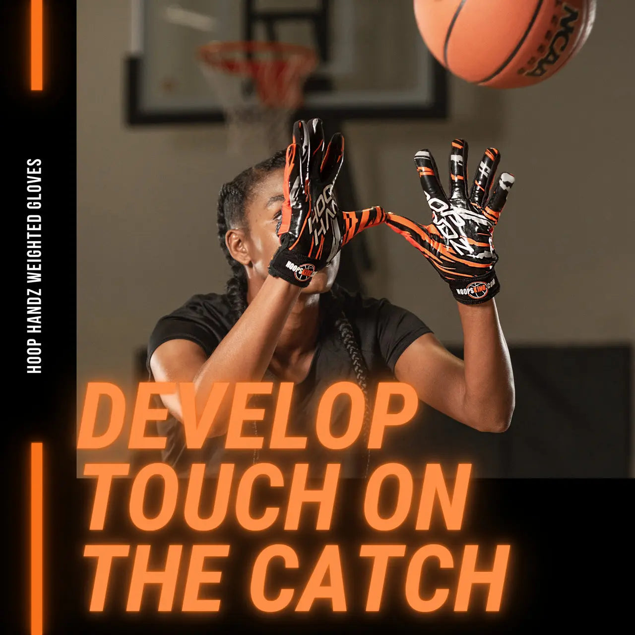 HoopsKing Hoop Handz Weighted Basketball Gloves | Heavy | Increase Hand Speed
