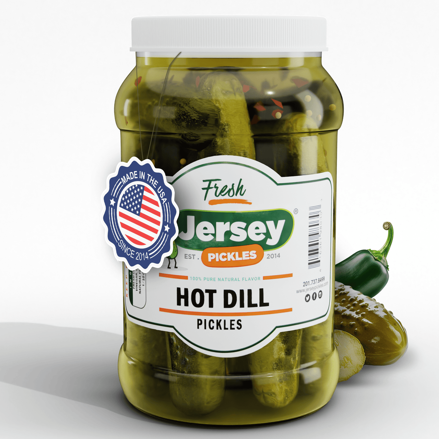 Jersey Pickles Whole Hot Dill Pickles - Angler's Pro Tackle & Outdoors