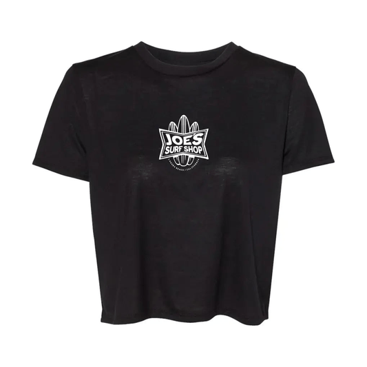 Joe's Surf Shop Surfboards Flowy Crop Tee - Angler's Pro Tackle & Outdoors