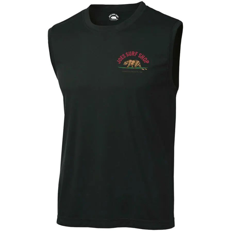 Joe's Surf Shop Surfing Bear Sleeveless Graphic Workout Tee - Angler's Pro Tackle & Outdoors