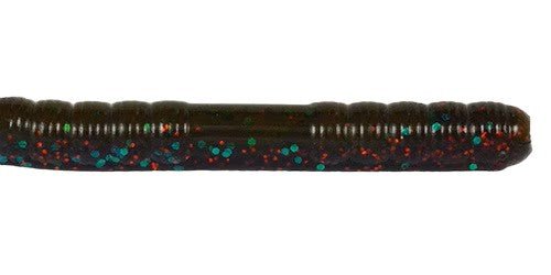 Just Lures Fishing Ribbon Tail Worm 10" - Green Pumpkin w/ Junebug Laminate - Angler's Pro Tackle & Outdoors