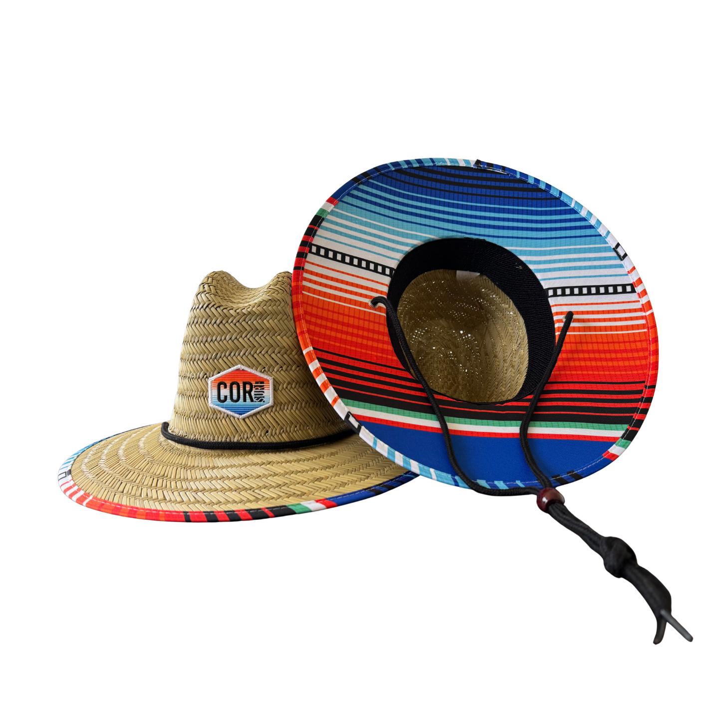 COR Surf Kids Straw Hat Summer Beach Hat for Boys and Girls - Sarape