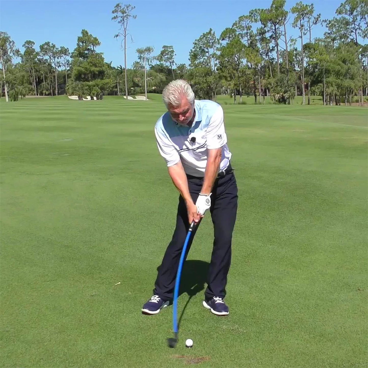 Lag Shot 7 Iron Golf Club Swing Trainer Stick for Right Handed Men, Black/Blue - Angler's Pro Tackle & Outdoors