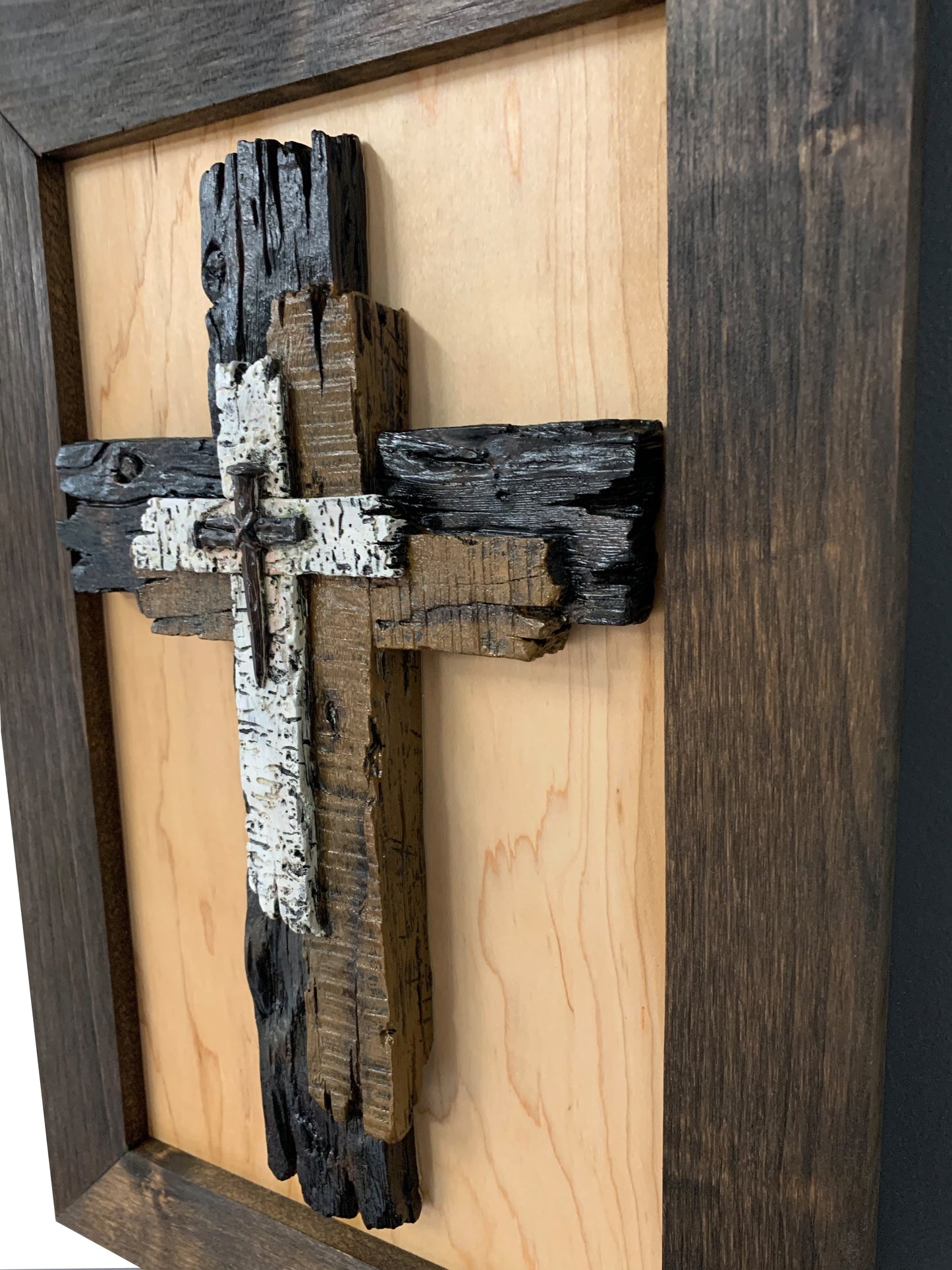 Bellewood Designs - Three Layered Cross Decorative Wall-Mounted Secure Gun Cabinet