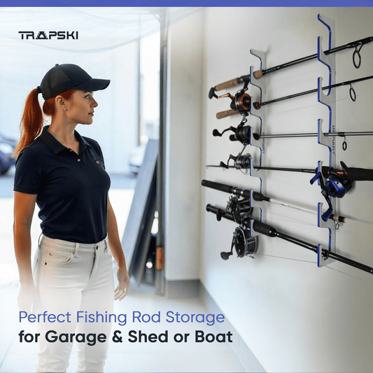 TRAPSKI Premium Fishing Rod/Pole Holder Rack Organizers
