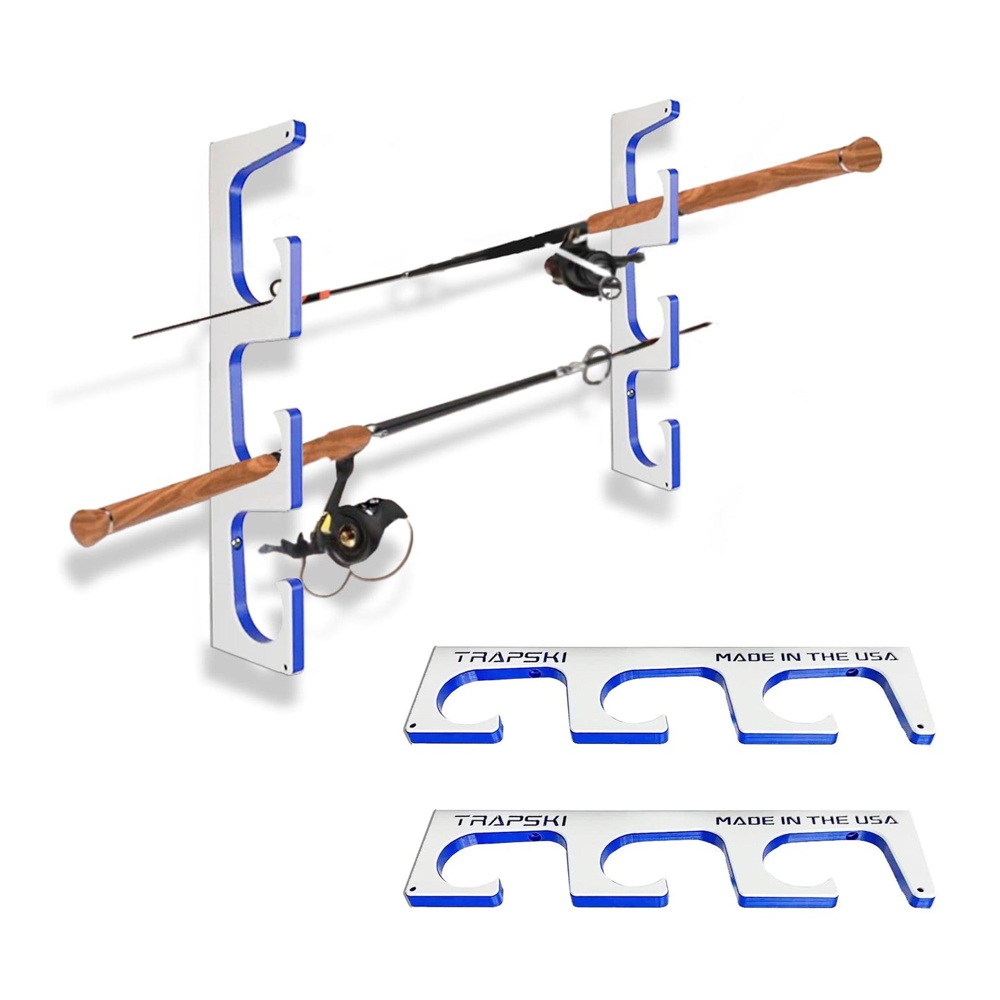 TRAPSKI Premium Fishing Rod/Pole Holder Rack Organizers