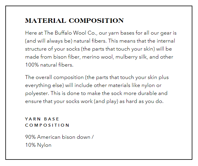The Buffalo Wool Co. Extreme Gear Bison Gloves