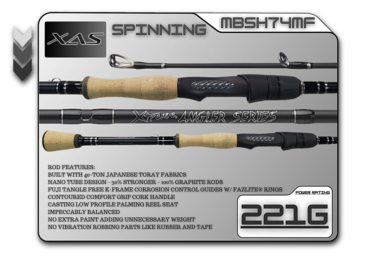 Fish Xtreme Rods MBSH74MF 7'4" Medium Fast **CORK**