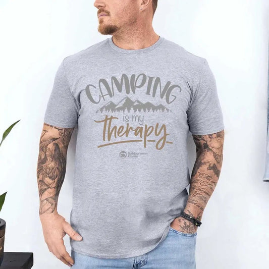 Outdoorzees Camping Is My Therapy Man T-Shirt