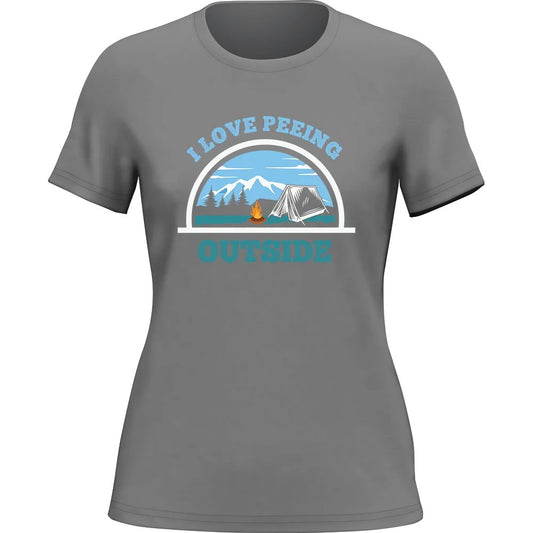 Outdoorzees I Love Peeing Outside T-Shirt for Women