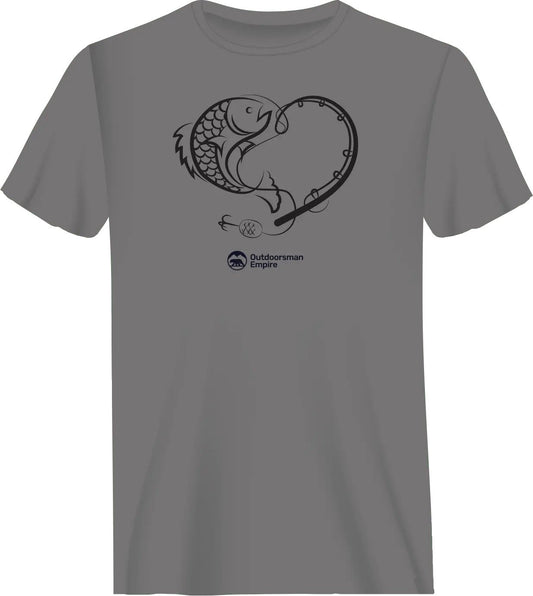 Outdoorzees Fishing Heart Man T-Shirt