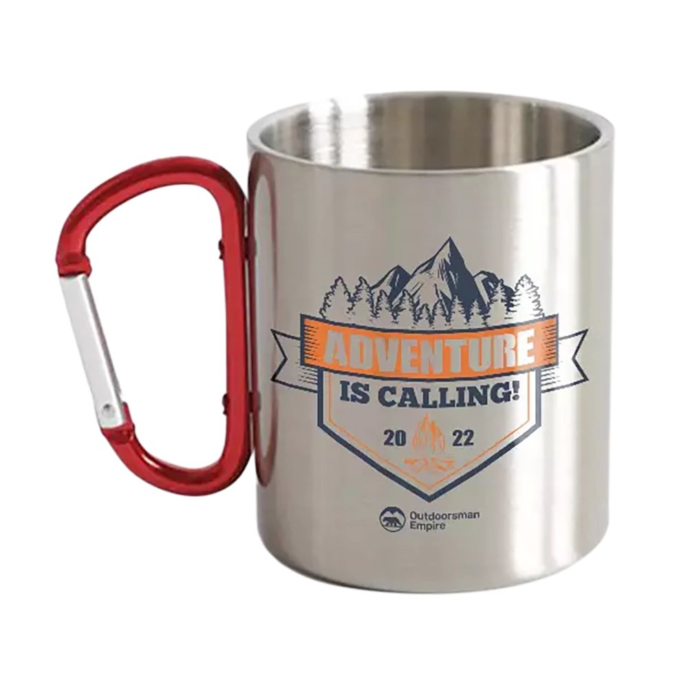 Outdoorzees Adventure Is Calling Carabiner Mug 12oz