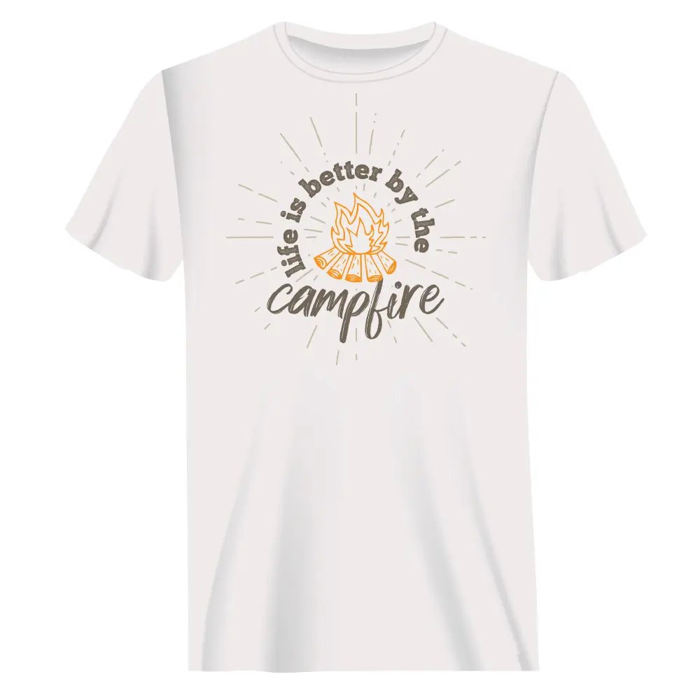Outdoorzees Life Is Better Campfire T-Shirt for Men