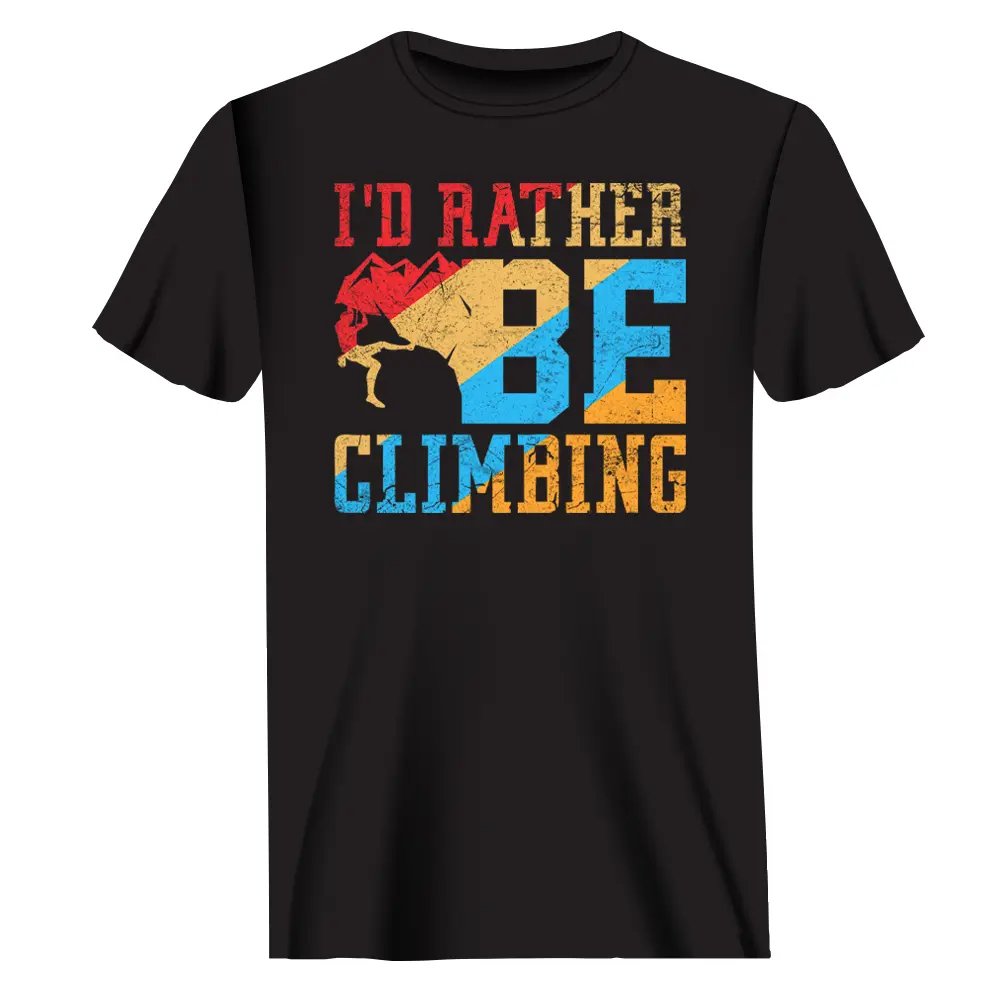 Outdoorzees Climbing I'd Rather Be Climbing Man T-Shirt