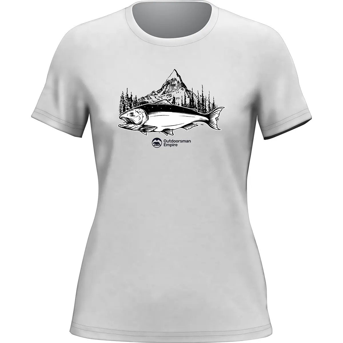 Outdoorzees Fishing Mountain T-Shirt for Women