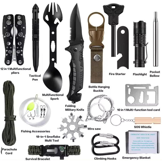 Outdoorzees 31 Pieces in 1 Bag Survival Gear and Equipment