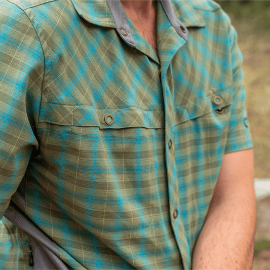 Club Ride Apparel Men's Quest Super Stretch Plaid Shirt
