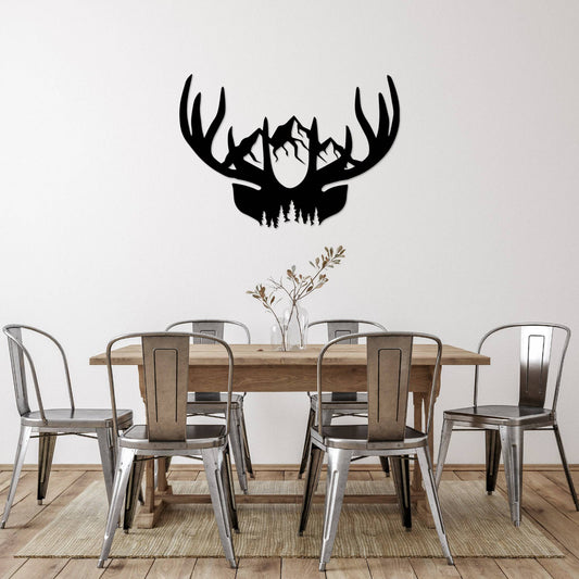 MetalPlex - Deer Antlers - Metal Wall Art