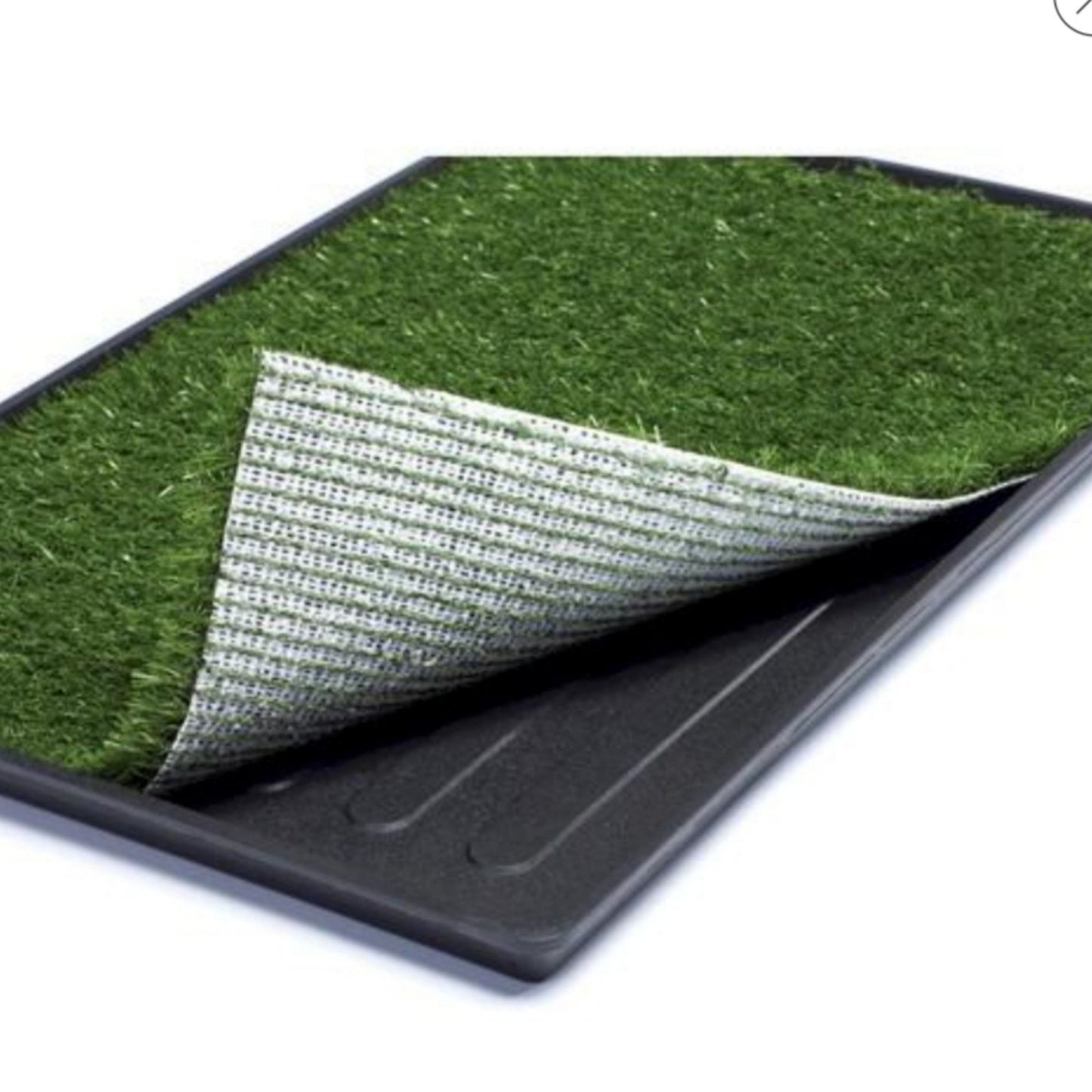 Mr. Peanut's Potty Place - Artificial Grass Puppy Pad for Dogs and Small Pets – Portable Training Pad with Tray - Angler's Pro Tackle & Outdoors