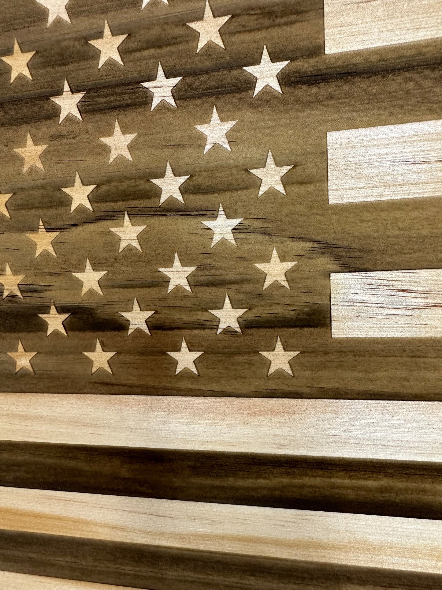 Bellewood Designs - American Flag Hidden Gun Storage (Natural)