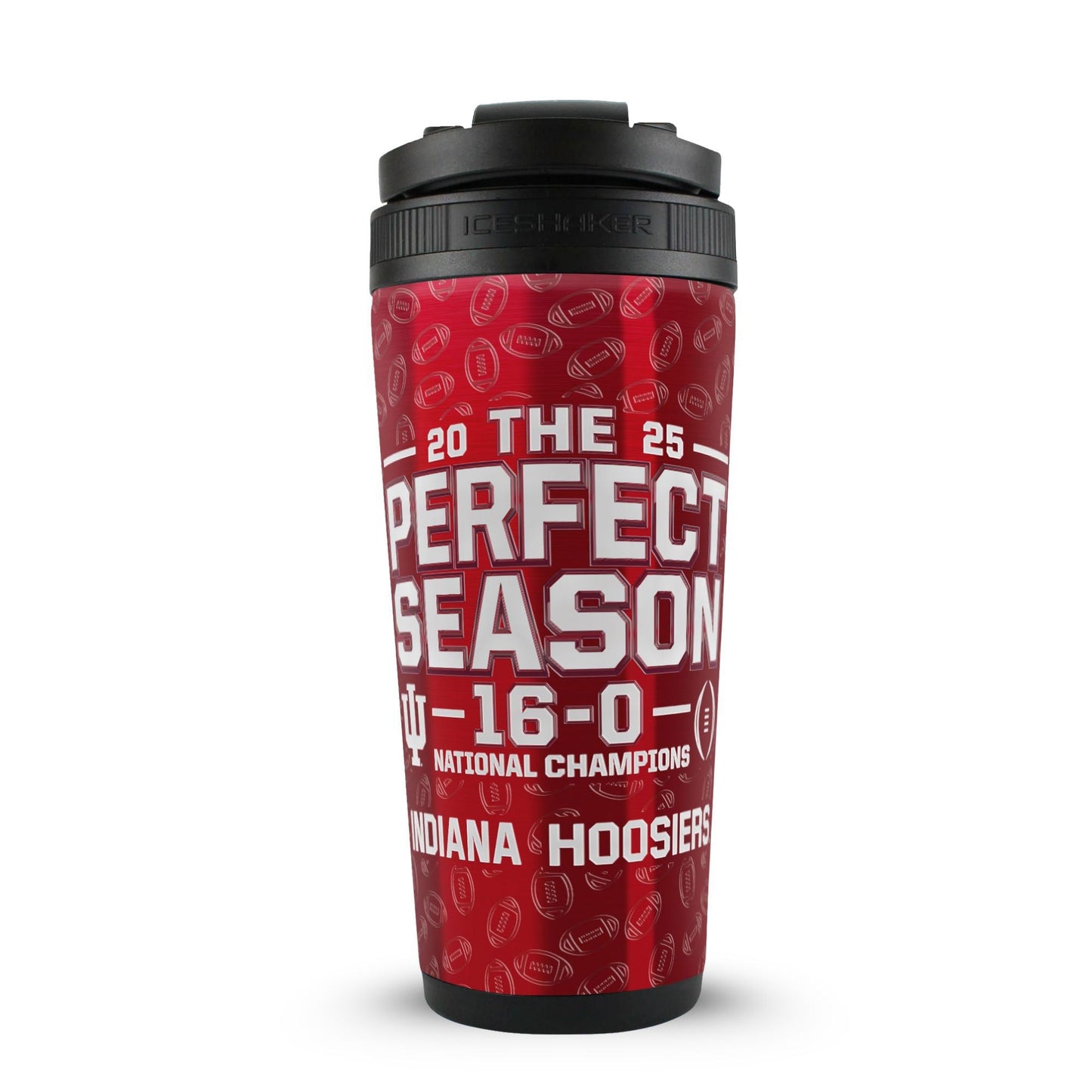NCAA Indiana Hoosiers 2025 The Perfect Season 16 - 0 4D 26oz Ice Shaker - Angler's Pro Tackle & Outdoors